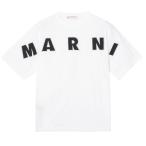 ショッピングマルニ マルニ MARNI クルーネックTシャツ ロゴ刺繍 Ｔシャツ KIDS キッズ ガールズ ホワイト レディース m01733-m00rf-0m100