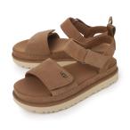訳あり アグオーストラリア UGG Australia サンダル GOLDENSTAR スウェード ストラップ プラットフォーム ブラウン レディース