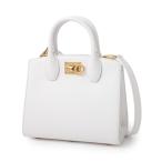 フェラガモ FERRAGAMO ハンドバッグ 2WAY STUDIO BOX MINI ショルダーバッグ ホワイト レディース mb-211424