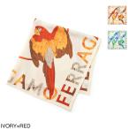 フェラガモ FERRAGAMO スカーフ レディース 310151-771178-ivory-red