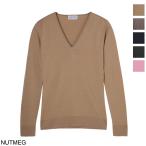 ジョンスメドレー JOHN SMEDLEY Vネックセーター ORCHID オーキッド 30ゲージ レディース persianred