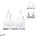 カルバンクライン Calvin Klein スポーツ ブラ ICON COTTON MODAL ライトリーラインブラレット ブラレット レディース lv00qf8503-100-white