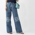 ロエベ LOEWE ジップフライジーンズ ANAGRAM BAGGY JEANS AF バギージーンズ ブルー レディース s359y11xbr-5320
