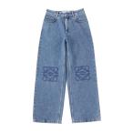 ショッピングロエベ ロエベ LOEWE ジップフライジーンズ ANAGRAM BAGGY JEANS バギージーンズ ブルー レディース s359y11xec-5320