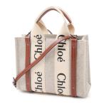 クロエ Chloe トートバッグ WOODY SMALL ショルダーバッグ ベージュ レディース chc22as397j28-90u-white-brown1