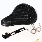 ショッピングチョッパー バイク ソロシート シングルシート 【スタッズシート】 型番：b102 金具付き 合皮/汎用/ チョッパー / ドラッグスター ビラーゴ SR TW マグナ 【Dream-Japan】
