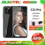 Oukitelスマートフォン,c21 pro,4GB,64GB,6.39インチ,HD,21MPバックカメラ,スマートフォン,Android 11,O