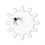 ( прозрачный ) Spider стикер белый 5cm маленький ..kmo гнездо Halloween .... интересный do сверло 
