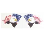 アメリカ国旗　イーグルステッカー 左右セット アメリカン オートバイ ヘルメット 鷲