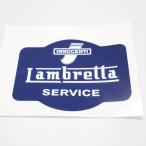 Sticker -LAMBRETTA Innocenti Lambretta Service 90x60- BLUE ステッカー リプロ品 イノチェンティ LI/TV/SX/GP/DL デカール