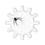 ( прозрачный ) Spider стикер белый 10cm большой ..kmo гнездо Halloween .... интересный do сверло 