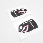  one отметка misa il Shark стикер левый и правый в комплекте (6cm) шлем симпатичный водонепроницаемый интересный ..bom Shark мышь чёрный missile