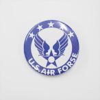 Yahoo! Yahoo!ショッピング(ヤフー ショッピング)缶バッジ 缶バッチ（44mm）青 1個 アメリカ空軍 US AIR FORSE 軍隊 かわいい アーミー ミリタリー アメリカン 戦闘機 USA
