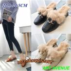 3color ファーミュール サンダル レディース スリッパ パンプス ローファーサンダル ファー付き バブーシュ 防寒 ふわふわ あったか 秋 冬 歩きやすい 美脚 室外