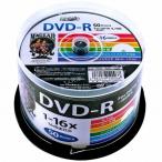 HIDISK DVD-R データ録画用 16倍速 4.7GB ホワイトプリンタブル スピンドルケース 50枚 HDDR47JNP50