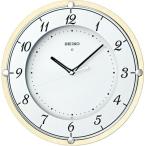 壁掛け時計 電波時計 アナログ 掛け時計 おしゃれな 白木目調 大型 木枠ケース 見やすい アラビア数字 セイコー 秒針の音がしない 連続秒針 静かな 電波掛け時計