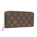 送料無料 本物 極美品 LOUIS VUITTON ルイヴィトン モノグラム ポルトフォイユ・クレマンス M61298 ローズバレリーヌ 長財布 おしゃれ