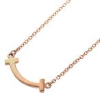 送料無料 本物 Tiffany＆Co. ティファニー Tスマイル ミニ ネックレス 750YGイエローゴールド レディースペンダント おしゃれ 可愛い 人気