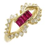 送料無料 本物 MIKIMOTO ミキモト ルビーダイヤモンドリング K18YGイエローゴールド ルビー0.48ct ダイヤ0.36ct 12.5号 仕上げ済み 高級