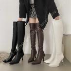 ブーツ ロングブーツ ロング ロング丈 ニーハイ ニーハイブーツ 11センチハイヒール ピンヒール レディース ポインテッドトゥ キレイめ サイハイブーツ