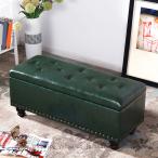 ショッピングスツール 座れる 収納ボックス 収納スツール 幅40cm ワイドサイズ オットマン ベンチ収納 レザー調 足置き ベンチチェア 椅子 二人掛け ストレージボックス おしゃれ