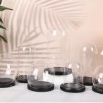 円柱 透明ガラスドーム 大きい 防塵 軽量 工芸品 収集フィギュア 収納ボックス コレクターアイテム整理 インテリア 展示ボックス ドーム型ケース ホビー用