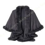 レディース フェイクファーショール ファーストール ケープ ファーポンチョ 毛皮コート 大判 ストール フォックス ボリューム感 成人式ショール 日常用 結婚式