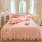  подзор одноцветный покрывал bed простыня симпатичный весна * лето * осень * зима 4 сезон для Princess способ . sama способ долговечность оборка через год постельные принадлежности .. добрый .. принт 