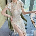  платье в китайском стиле Eve человек g платье женский тонкий короткий рукав A линия мода One-piece elegant . женщина способ не .. колени длина прозрачный China способ 