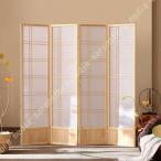 ショッピングパーテーション パーテーション 間仕切り 障子 スクリーン 4連 高さ180cm 折りたたみついたて 木製 不織布 衝立 格子 目隠し 遮光 リビング キッチン 部屋 和室 玄関 飲食店