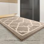 玄関マット 室内 おしゃれ 大きめ ウィルトン織玄関マット 70×120 厚手 リーフ柄 ウィルトン マット おしゃれ かわいい 大きい 絨毯 ふかふか ベージュ