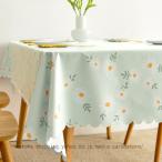 テーブルクロス 大きめ 花柄 チェック柄 ピンク PVC製 防水防油加工 滑り止め 140*200 140*220 ピーチ ヒナギク リーフ柄 ボタニカル柄 テーブルクロス