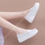 スリッポンスニーカー レディース かかとなし スリッポン インヒール スニーカー 軽量 ? 白 本革レザースニーカー 厚底スニーカー スリッパ サボ サンダル