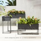 アイアンスタンドウッドボックス ワイド プランターボックス おしゃれ 鉄製 アイアン スタンド ウッドボックス アイアン製 ウッド 幅60 ワイド 長方形