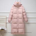 膝下 ロングコート レディース 冬 大きいサイズ ダウンジャケット ベンチコート フード付き 中綿コート 中綿ジャケット ダウンコート ポケット 着痩せ 無地