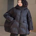 膝下 ベンチコート レディース 冬 可愛い フード付き ダウンアウター ロングコート ジャンパー ファッション ハイネック 厚手 軽量 バイク 通勤 通学 秋冬