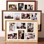 名入れ プレゼント 写真6枚タイプ ウッド フォトフレーム 写真立て 木製 お洒落 男性 女性 誕生日 両親贈呈 結婚祝い 出産祝い ギフト 還暦祝い 長寿祝い