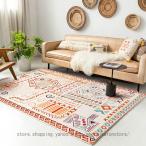 オールシーズン ラグ 洗える 滑り止め ホットカーペットカバー対応 ジオメトリ ナチュラル ストライプ フランネル ふんわり ふわっと手触り 洗える カーペット