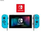 『中古即納』{Switch} (本体)マイニンテンドー限定 Nintendo Switch カスタマイズ Joy-Con(L)/(R) ネオン青 Joy-Conストラップ ネオン青/灰 任天堂