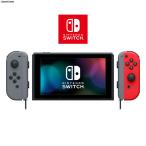 『中古即納』{Switch} (本体)マイニンテンドー限定 Nintendo Switch カスタマイズ Joy-Con(L) グレー/(R) レッド Joy-Conストラップ グレー(HAC-S-KAYAA) 任天堂