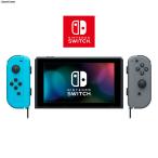 『中古即納』{Switch} (本体)マイニンテンドー限定 Nintendo Switch カスタマイズ Joy-Con(L) ネオン青/(R) 灰 ストラップ ネオン青/灰 任天堂