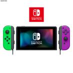 『中古即納』{Switch} (本体)マイニンテンドー限定 Nintendo Switch カスタマイズ Joy-Con(L) ネオン緑/(R) ネオン紫 ストラップ 黒 任天堂