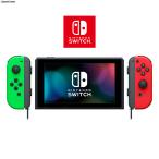 『中古即納』{Switch} (本体)マイニンテンドー限定 (新型)Nintendo Switch カスタマイズ Joy-Con(L) ネオン緑/(R) 赤 ストラップ 黒 任天堂