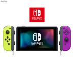 『中古即納』{Switch} (本体)マイニンテンドー限定 Nintendo Switch 有機EL カスタマイズ Joy-Con(L) ネオン黄(R) ネオンパープル ストラップ ブラック任天堂