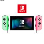 『中古即納』{Switch} (本体) My Nintendo限定 Nintendo Switch 有機ELモデル Customize Joy-Con(L)薄緑/(R)薄桃 Joy-Conストラップ 蛍光緑/蛍光桃(20200101)