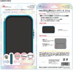 『新品』『お取り寄せ』{ACC}{3DS}new2DSLL用 セミハードケース スリム(ブラック×ターコイズ) アンサー(ANS-2D006BT)(20170707)