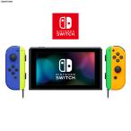 『中古即納』{Switch} (本体) カスタマイズ (新型)Nintendo Switch Joy-Con ブルー/ネオンオレンジ ストラップ ネオンイエロー/ネオングリーン 任天堂(20190830)