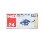 [ б/у немедленная уплата ]{MDL} Tomica No.24 1/167 Kawasaki -слойный промышленность BK117 C-2 вертолет ( голубой / красный коробка ) конечный продукт миникар Takara Tommy (20110514)