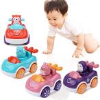 Nueplay 赤ちゃんおもちゃ 車おもちゃ ミニカー 四個入り 動物 カーズ 車両 知育玩具 子供向け ベビーおもちゃ 男の子 女の子 幼児オモチャ