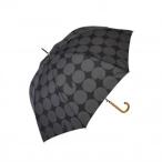 三国 グラスファイバー骨耐風ジャンプ傘　大きい水玉と猫 黒 S1100102　代引き不可/同梱不可